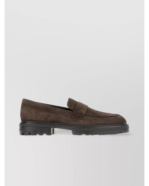 Hogan Brown Suede Loafers for men