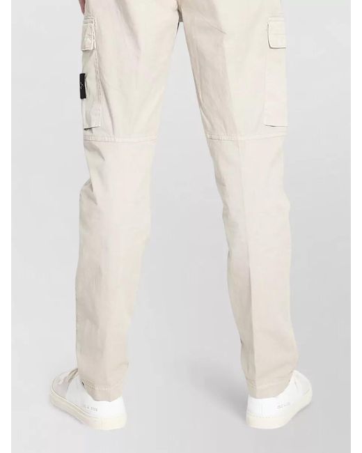 Stone Island Natural Cargo Pants Regular Fit Straight Leg for men