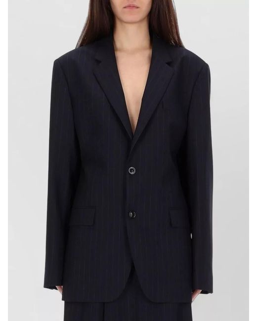 Maison Margiela Blue Wool Blazer