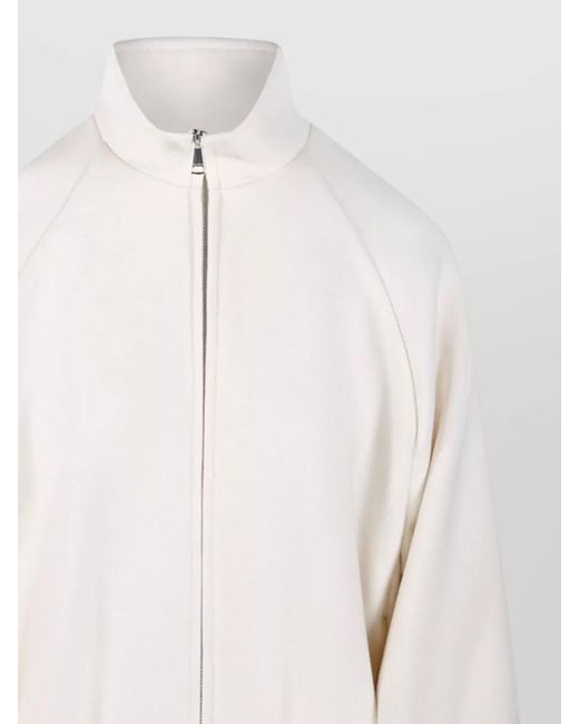 Max Mara Natural High-Neck Raglan-Sleeve Jacket
