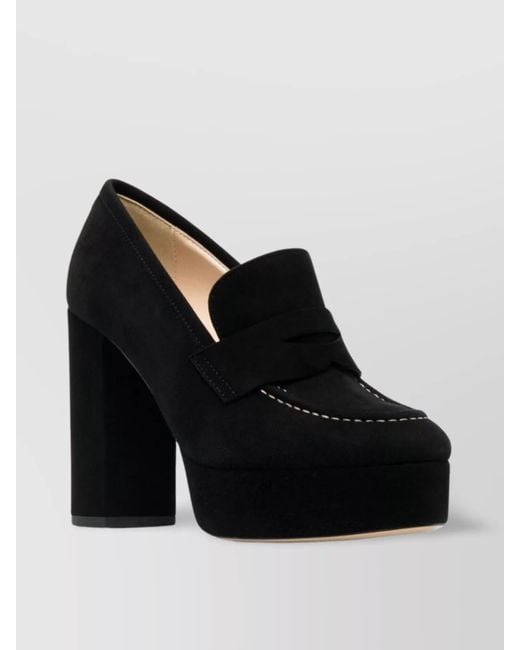 P.A.R.O.S.H. Black Penny-Slot 115Mm Suede Platform Sandals