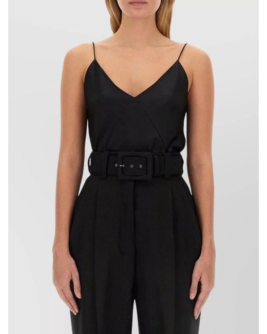 Max Mara Black Silk Tank Top