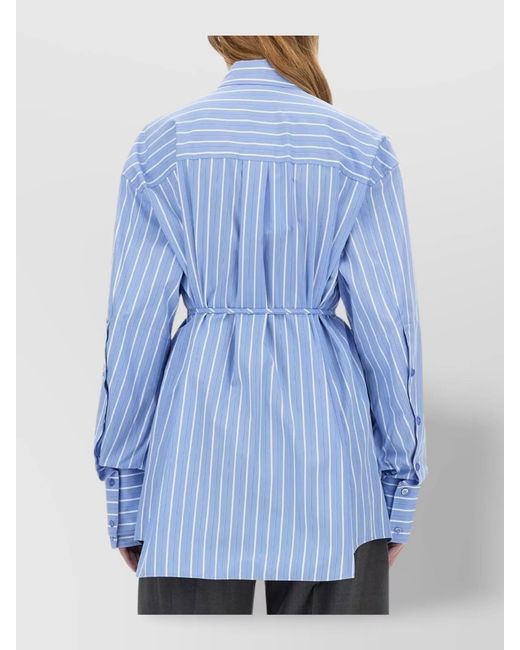 Sportmax Blue Oversized Cotton Shirt