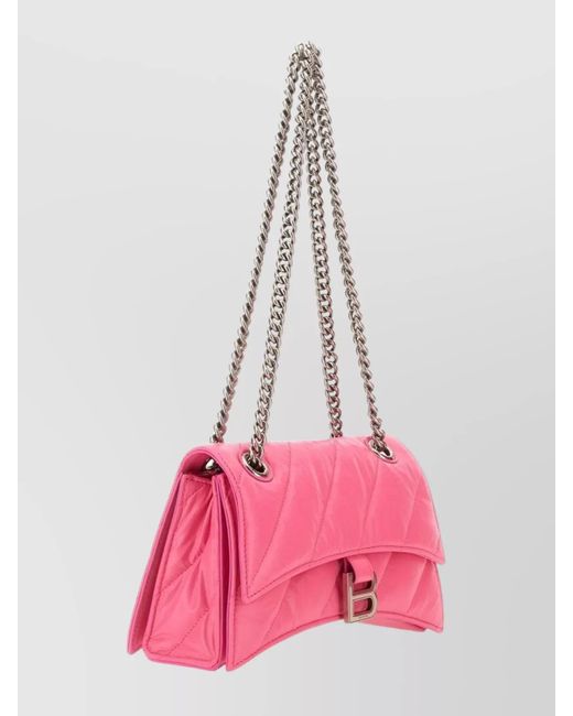 Balenciaga Pink Crush Small Leather Shoulder Bag