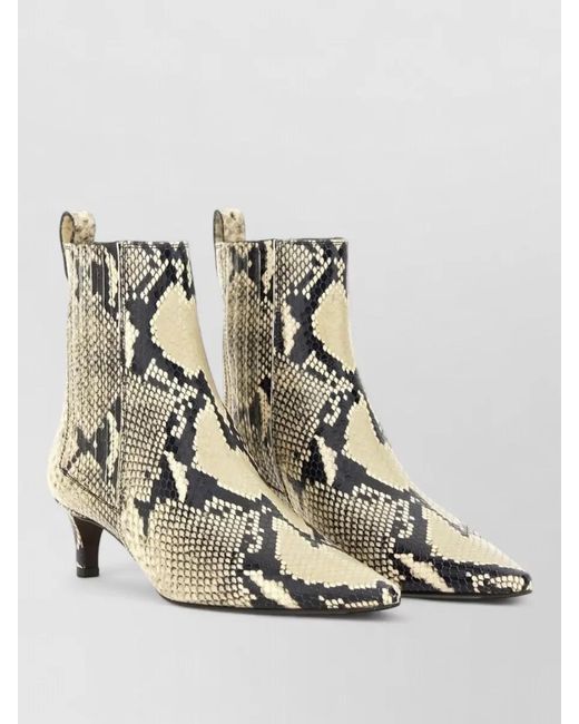 Roberto Festa Natural Printed Leather Ankle Boots
