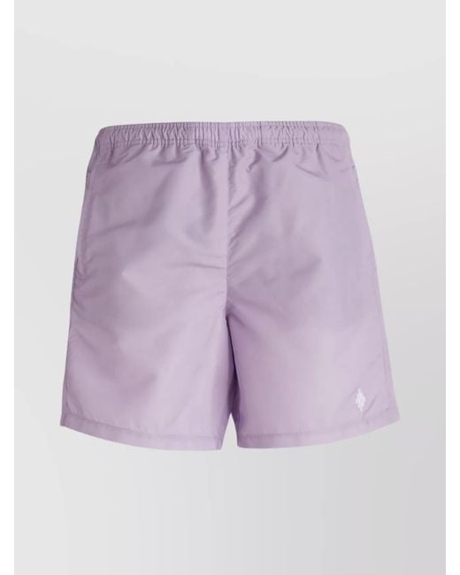Marcelo Burlon Purple Polyester Swim Shorts for men