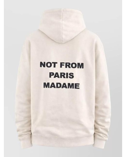 Drole de Monsieur Natural Cotton Slogan Hoodie for men
