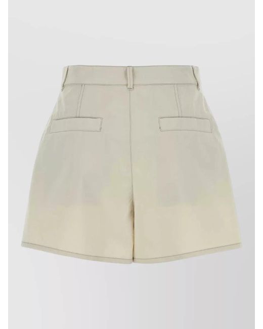 Lemaire Natural Cotton Cropped Shorts