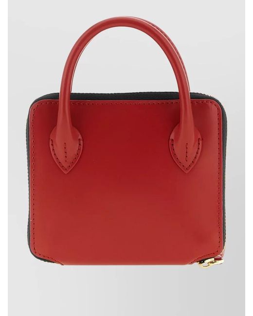 Comme des Garçons Red Sa2100Ha Wallet Dual Handles Design