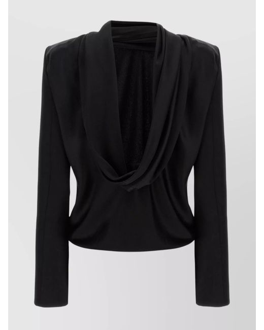 Saint Laurent Black Silk Blouse