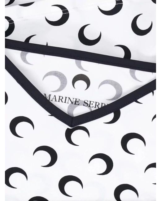 MARINE SERRE White Moon Logo Sleeveless Jersey Top
