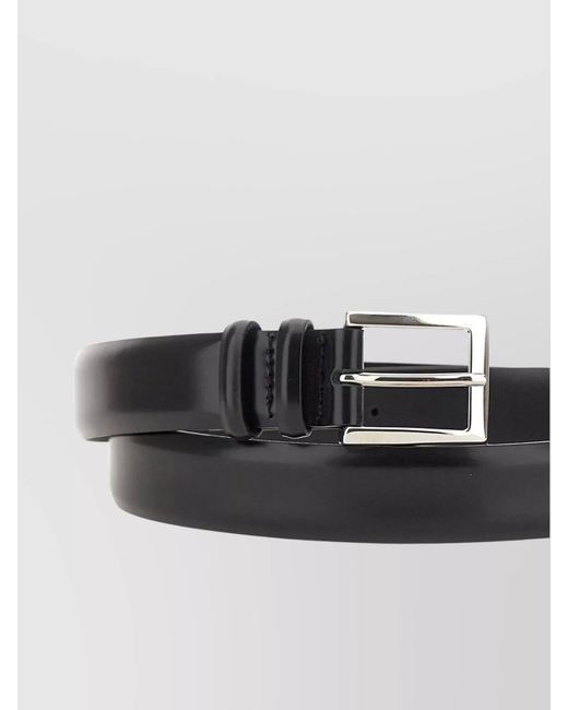 Orciani Black Adjustable Leather Belt For for men