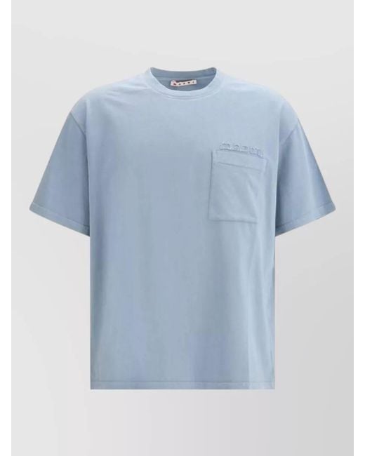 Marni Blue Cotton T-Shirt for men