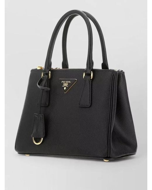 Prada Black Galleria Mini Leather Tote Bag