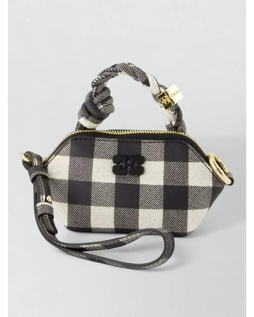 Ganni Metallic Bou Nano Leather Mini Bag