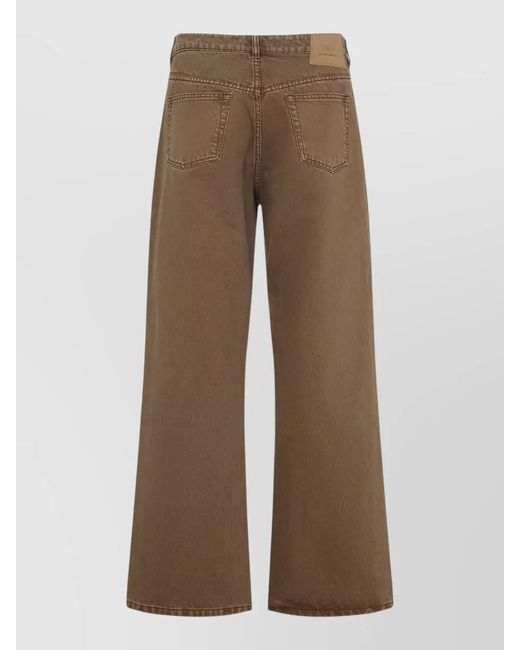 AMI Brown Wide-Leg Oversized Jeans for men