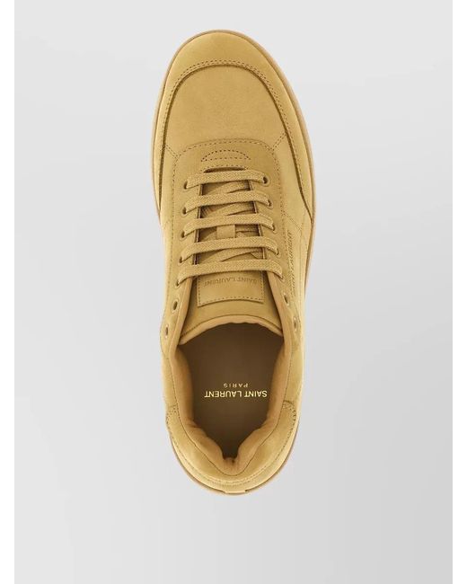 Saint Laurent Metallic Leather Low-Top Sneakers for men
