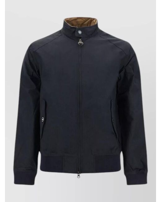 Barbour Blue Rectifier Cotton Harrington Jacket Crew Neck for men