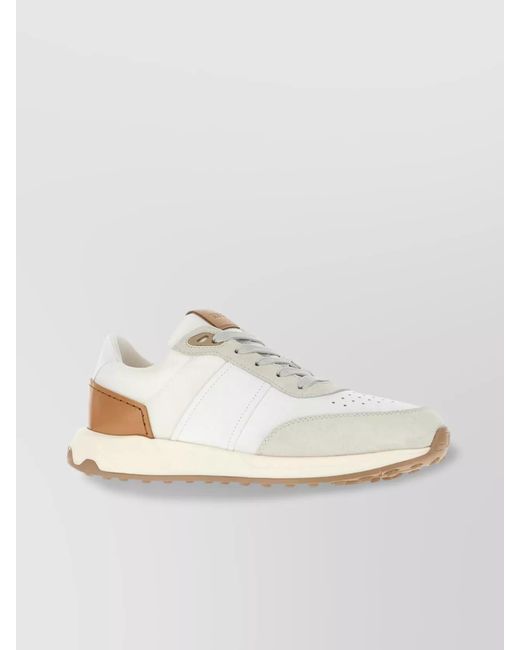 Tod's White Leather Running Low-Top Sneakers for men