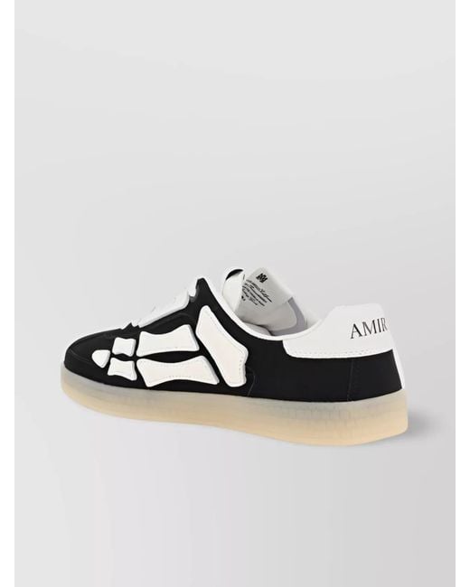 Amiri Multicolor Bone Appliqué Leather Sneakers for men