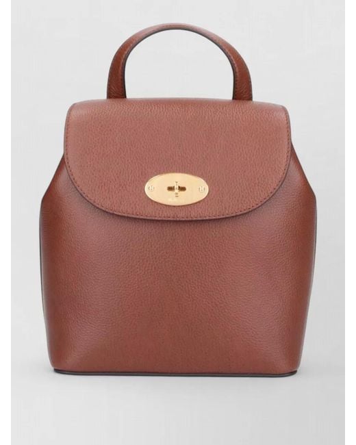 Mulberry Brown Backpack Hand Design Adjustable Straps Top Handle