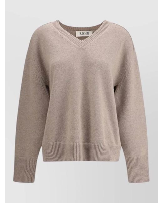Rohe Natural Wool Cashmere Knitwear Cut Out Detail