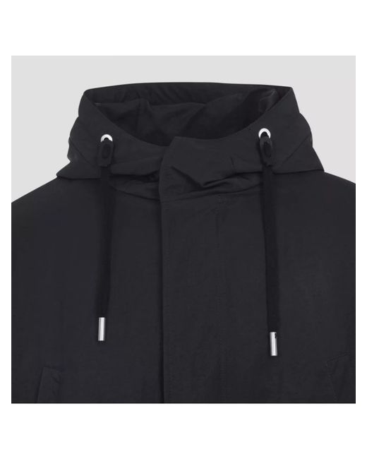 AMI Blue Padded Hooded Parka Jacket for men