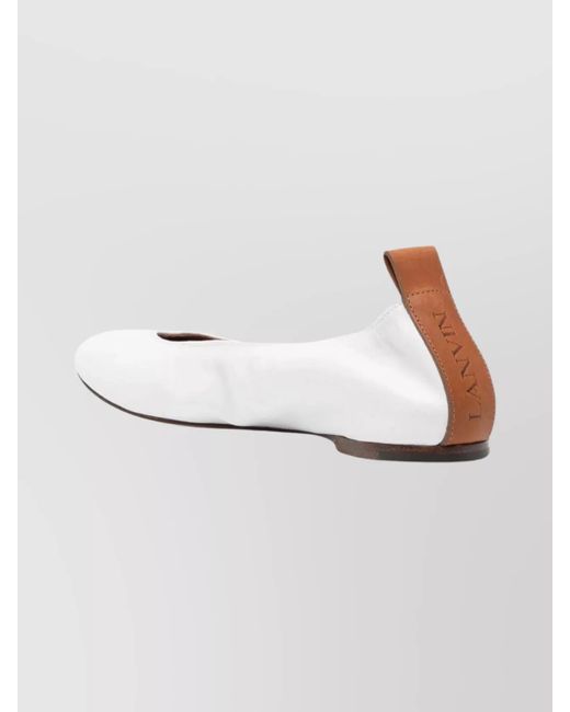 Lanvin Metallic Leather Ballerina Shoes