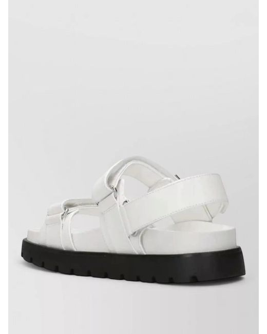 Tory Burch White Sport Sandal Calfskin Open Toe Platform