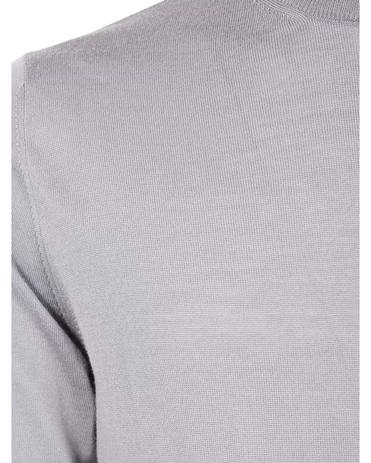 Filippo De Laurentis Gray Virgin Merino Wool Mock Turtleneck Jumper for men