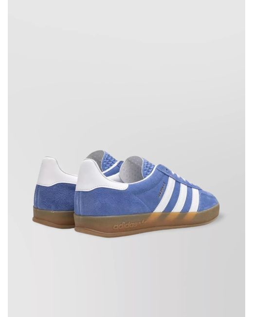 Adidas Blue Leather Low-Top Sneakers