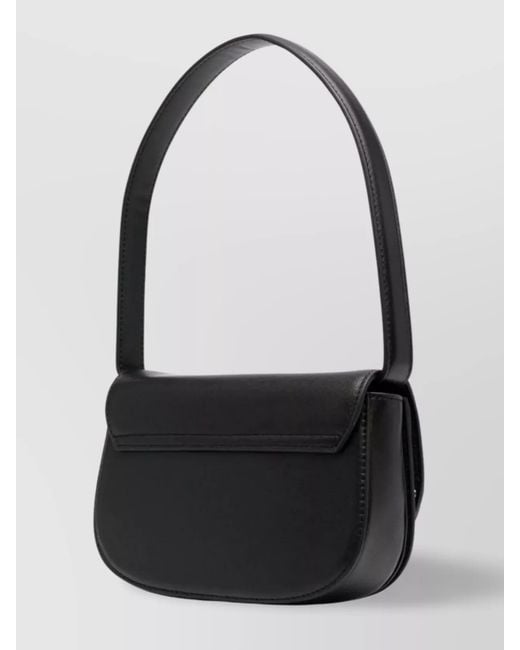 DIESEL Black 1Dr Leather Shoulder Bag