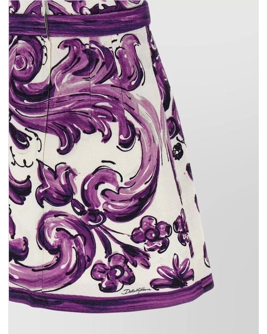 Dolce & Gabbana Multicolor Short Printed Dress
