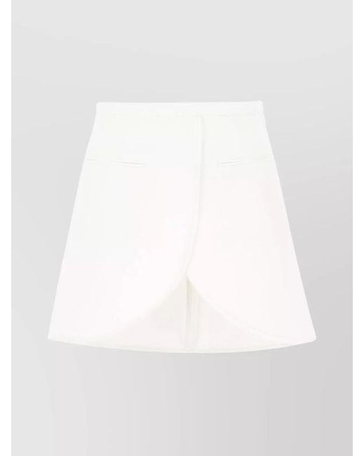 Courreges White Mini Wrap Skirt