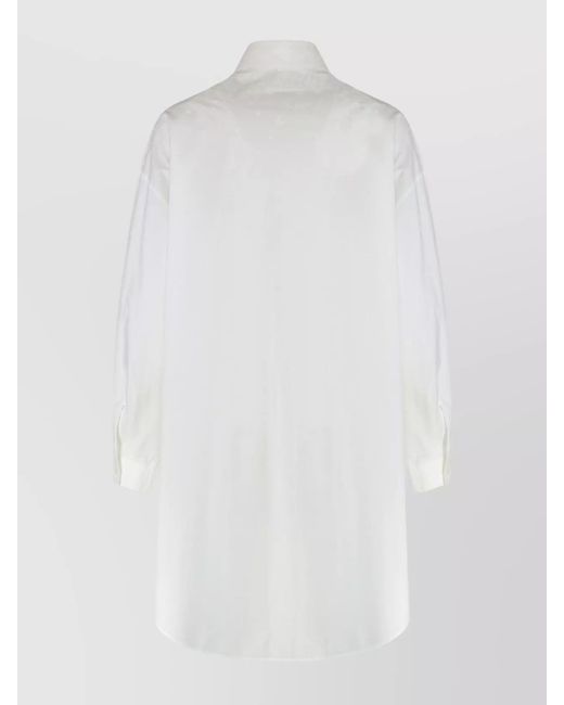 MM6 by Maison Margiela White Cotton Oversized Shirt