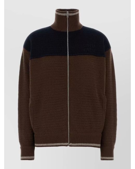 Miu Miu Brown Cashmere Cardigan