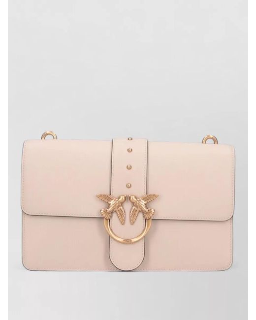 Pinko Natural Love Bag One Calf Leather Shoulder Bag