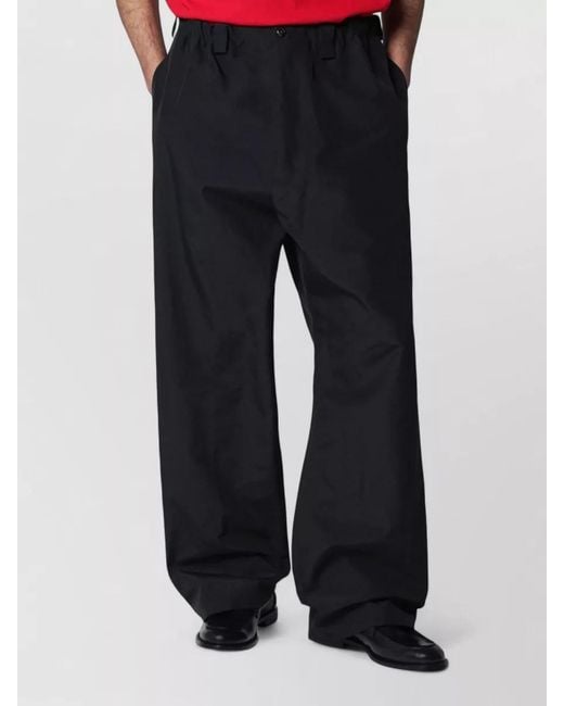 Willy Chavarria Black Tailored Pants Wide Leg Back And Side Pockets for men