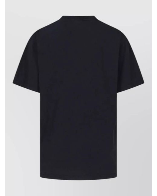 Balenciaga Blue Crew Neck Cotton Jersey Short Sleeve T-Shirt for men