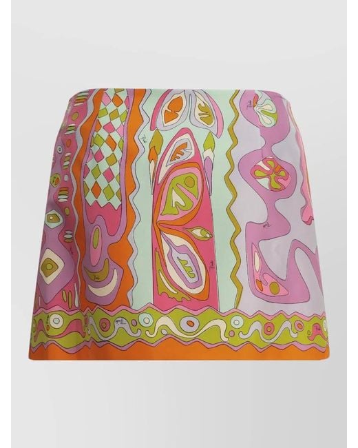 Emilio Pucci Pink Angoli High Waist Wrap Shorts