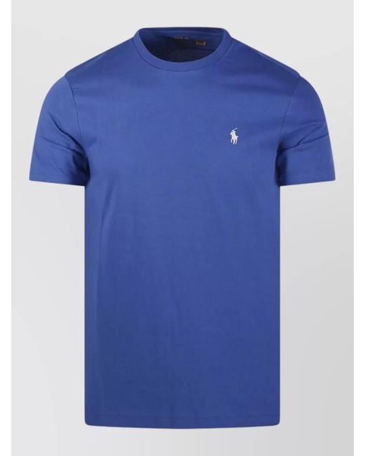 Ralph Lauren Blue Short Sleeve Crew Neck Casual T-Shirt for men