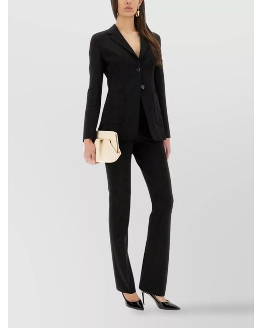 Max Mara Black Slim-Fit Tailored Trousers