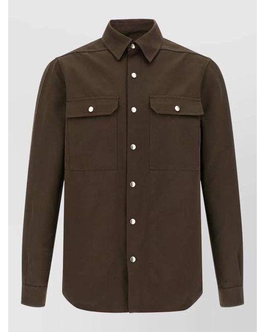 Rick Owens Brown Polyester Shirt for men