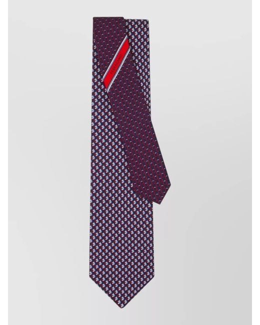 Ferragamo Purple Silk Tie for men