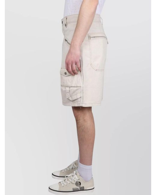 Isabel Marant Natural Denim Cargo Shorts for men