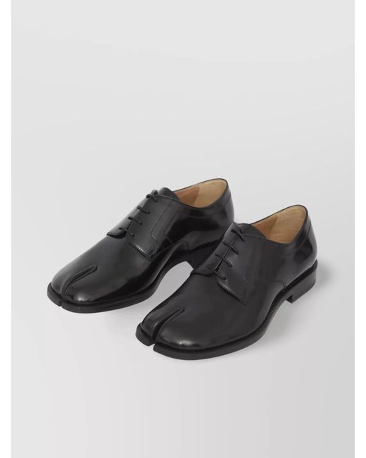 Maison Margiela Gray Split Toe Leather Lace-Up Shoes for men