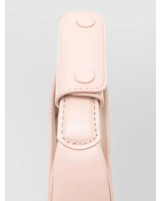 Staud Pink Mini Moon Leather Shoulder Bag