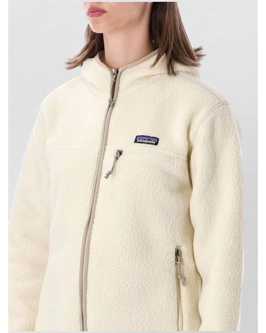 Patagonia Natural Recycled Fleece Hooded Zip Jacket