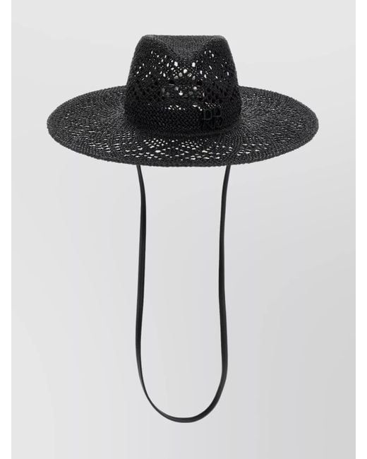 Ruslan Baginskiy Black Straw Sun Hat