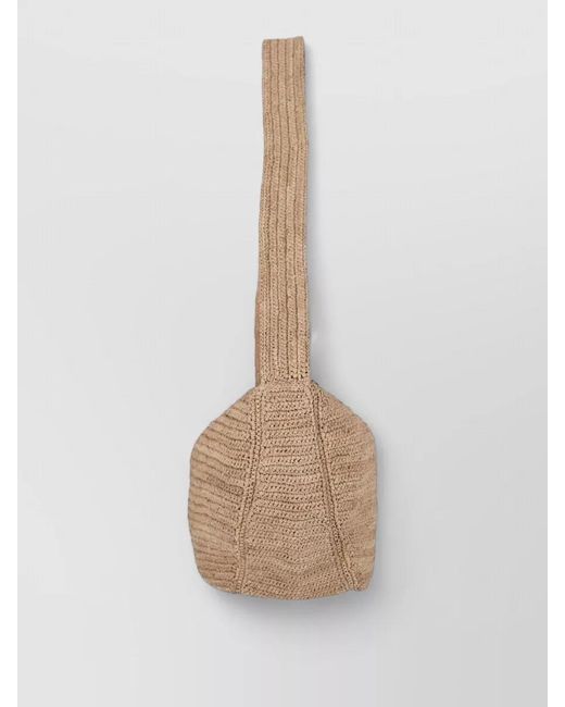 IBELIV White Shoulder Bag Woven Texture Single Strap
